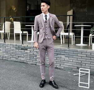 紳士用 無地スーツ メンズ 3ピーススーツ スリムスーツ フォーマル 結婚式 通勤 入学式 成人式 秋冬春★花婿の介添え 紳士用 OL 20代30代40代 タキシードジャケット+ベスト+パンツ 一つボダンスーツ カジュアル 8色選択可! S/M/L/XL/2XL/3XL 格好いいキャンペーン
