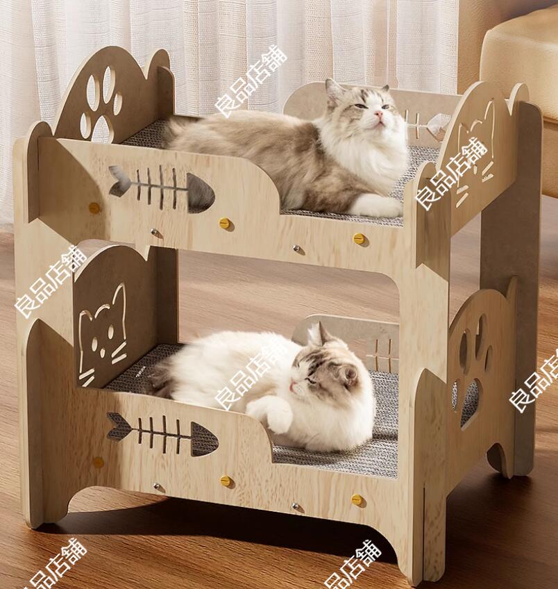 二層 多頭飼い 猫ハウス 猫小屋 猫の爪とぎハウス プレイトンネル 猫の二段ベッド 猫用爪とぎ 家具プロテクター 猫 爪研ぎ 段ボール キャットハウス 爪とぎ兼ベッド 猫の爪とぎ ベッド 両用 両面使える 組み立て式 高密度段ボール 研削爪 猫ペット 爪研ぎハウス