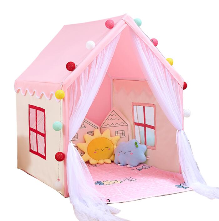 子供テント 小屋 秘密基地 新品 size:100*90*120CM 男女兼用 キッズテント 知育玩具 ゲームハウス おもちゃ ままごと ごっこ遊びトイ プリンセスの城型 お姫様 プリンセステント ベビー 幼児かや おもちゃ入れ プレイテント 2color 送料無料 小屋だけ 1