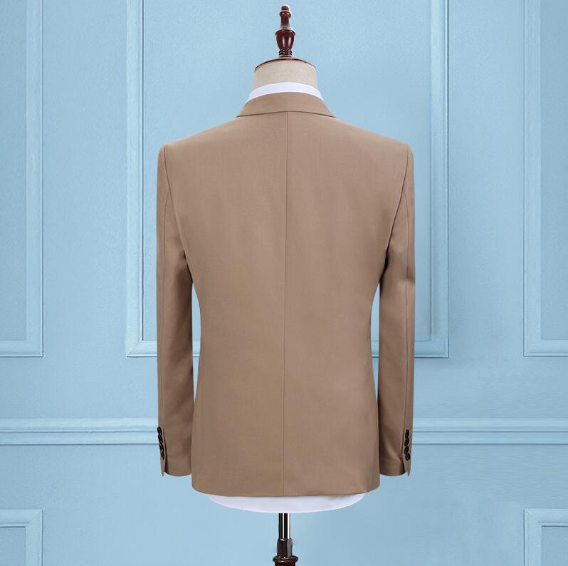 お得な5点/6点セット 品質良★メンズスーツ 3ピーススーツ 無地 結婚式 通勤 入学式 成人式花婿の介添え 紳士用 OL 大きいサイズ ジャケット+ベスト+パンツ/シャツ（ 蝶ネクタイ+ネクタイ）ランダム発送 一つボダンスーツカジュアル/カーキ/XS/S/M/L/XL/2XL/3XL/4XL