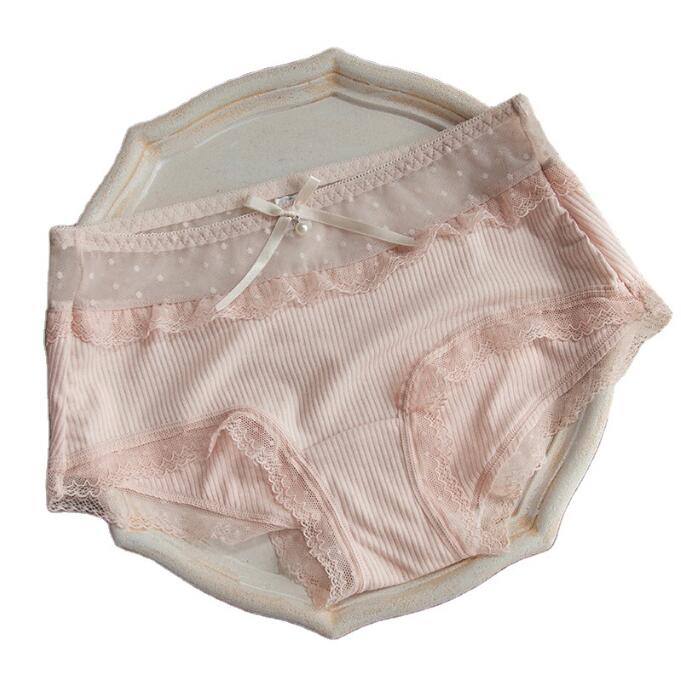 送料無料 高品質 少女 姫系 4枚組セット 4色 純綿 安い 福袋 レース シームレス ショーツ レディース ストレスフリー スタンダードショーツ シームレス ...