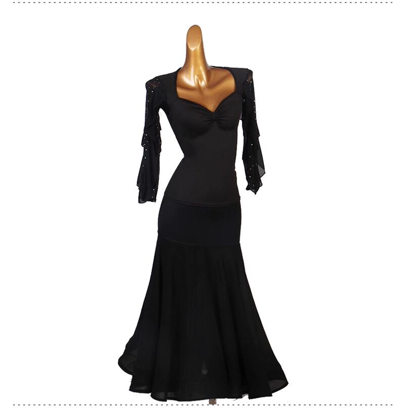 【送料無料 】 社交ダンス 競技着 練習着 演出用 社交ダンス トップス単品 スカート追加可 社交ダンス ..