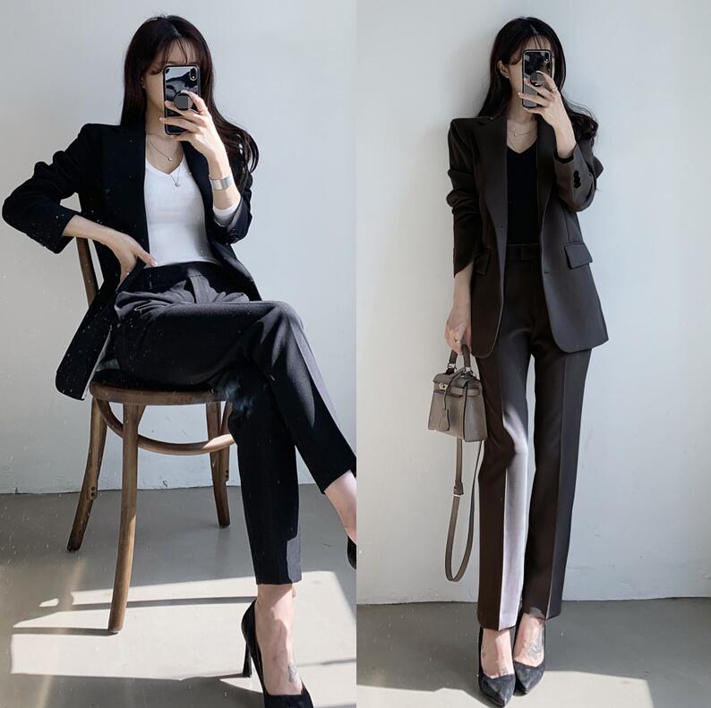 高品質 2点セット★エレガント 20代30代40代 通勤 OL 女らしい★新品 ジャケット+パンツ 着痩せ フォーマル パーティードレス 結婚式 二次会 事務服...