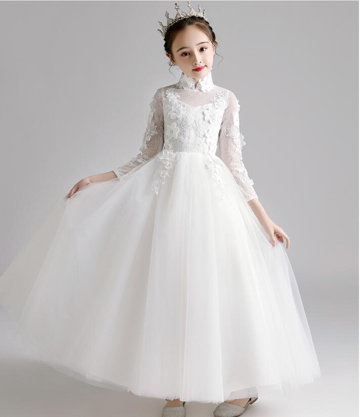 格安人気 高品質 お姫様 キッズ フォーマル ジュニア 子供服 女の子 ピアノ プリンセス 発表会 七五三 結婚式 パーティードレス ピアノ マキシ丈ワンピース ブライダル ウェディングドレス 衣装 7分袖ワンピース 秋春冬 立ち襟白100 110 1 130 140 150 160 花柄 人気 格安人気 高品質 お姫様 キッズ フォーマル ジュニア 子供服 女の子 ピアノ プリンセス 発表会 七五三 結婚式 パーティードレス ピアノ マキシ丈ワンピース ブライダル ウェディングドレス 衣装 7分袖ワンピース 秋春冬 立ち襟白100 110 1 130 140 150 160 花柄 人気