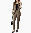 2点セット 無地 ジャケット×9分丈 テーパードパンツ スリム レディースファッション スーツ OL 通勤 着痩せ 女性スーツ 成人式 卒業式 カジュアル 司会 3色 S~3XL スキニーパンツ セレモニースーツ 1つボタン パンツスーツ シングルボダン テーパードパンツ