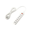 エレコム 一括スイッチ付 雷ガードタップ ASNT-K3A-2650WH|家電 生活家電 OAタップ【代引き決済不可】【日時指定不可】