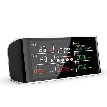 MEDIK 卓上多機能co2メーター ASNMCH-A071-BK|家電 生活家電 その他家電用品【代引き決済不可】【日時指定不可】