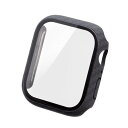 エレコム Apple Watch Series 9 45mm用フルカバーケース プレミアムガラス 高透明 ASNAW-23AFCGCB|スマートフォン・タブレッ...