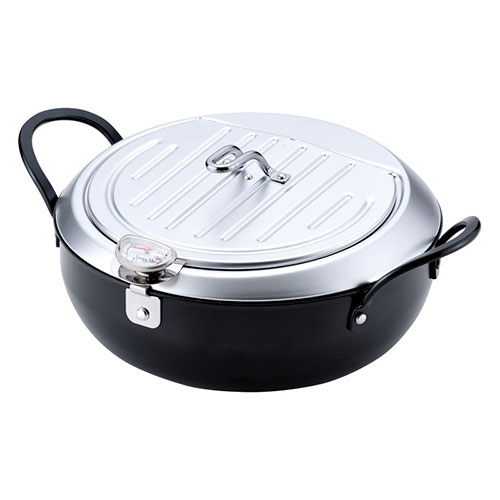 燕三条発いいもの小路IH対応鉄製蓋付天ぷら鍋24cm ASN22402607|雑貨・キッチン用品・インテリア 雑貨 ..