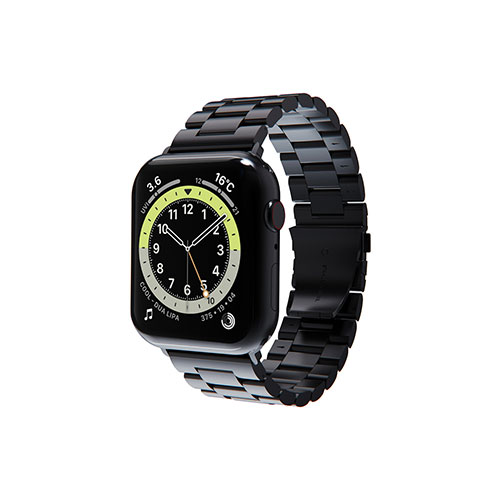 miak METAL BAND for Apple Watch 41/40/38mm ブラック ASNSFBMA-W3840BK|スマートフォン・タブレット・携帯電話 iPhone アクセサリー