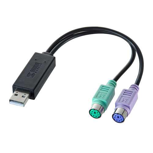 サンワサプライ USB-PS/2変換コンバータ ASNUSB-CVPS6|スマートフォン・タブレット・オフィス機器