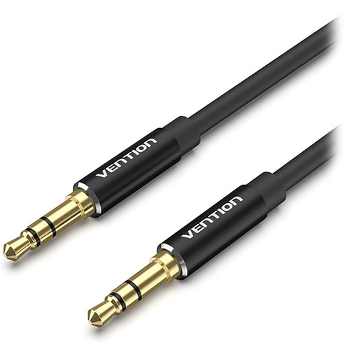 【10個セット】 VENTION 3.5mm Male to Male オーディオケーブル 0.5m Black アル...