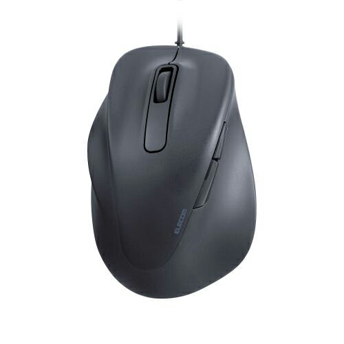 エレコム 静音 有線マウス “EX-G”5ボタン XLサイズ(左手用) ASNM-XGXL31UBSKBK|パソコン パソコン周辺機器 マウス