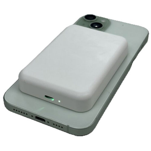【6個セット】 Lazos モバイルバッテリー マグネット式ワイヤレス充電対応 5000mAh ホワイト ASNL-MBMG5-WHX6|スマートフォン・タブレット・携帯電話 スマートフォン モバイルバッテリー