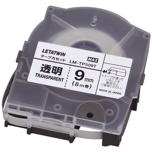 【5個セット】 MAX マックス レタツイン テープカセット 9mm 透明 LM-TP509T ASNLM90175X5|雑貨・文房具・インテリア 雑貨 雑貨品