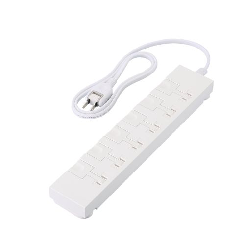 エレコム 磁石付きイージーリリース6口タップ 1m ASNT-KF07M-2610WH|家電 生活家電 OAタップ