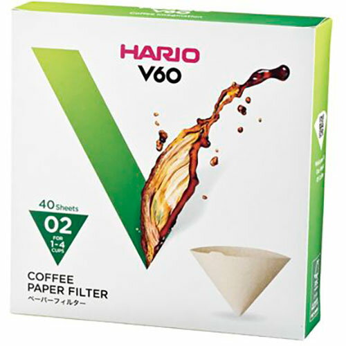 【10セット】 HARIO V60用ペーパーフィルター02M 1〜4杯用 40枚入 ASNVCF-02-40MX10|雑貨・ホビー・イ..