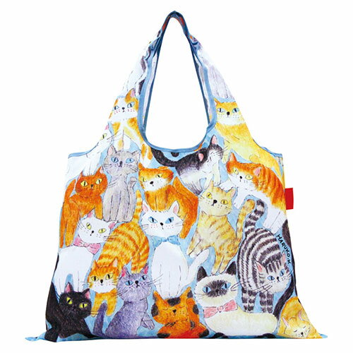 【5個セット】 デザイナーズジャパン 2way Shopping Bag ねこちゃんねこちゃん ASN22420103X5|雑貨・ホ..