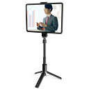 エレコム 自撮り棒 三脚 スマホ ~8.5インチ タブレット ~13インチ 高さ調整 ブラック ASNP-STSRS02MTBK|スマートフォン・タブレット・携帯電話 スマートフォン その他アクセサリー