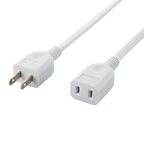 ~2 Holes - 【5個セット】エレコム 電源延長ケーブル 2ピン-2ピン 3m ASNT-E2230X5|家電 生活家電 OAタップ