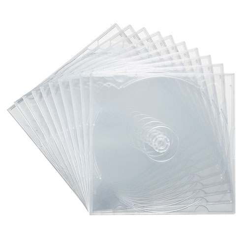 【10枚×5セット】 サンワサプライ Blu-ray・DVD・CDケース(2枚収納ソフトタイプ) ASNFCD-PSW10CLX5|パソコン パソコン周辺機器 メディアケース