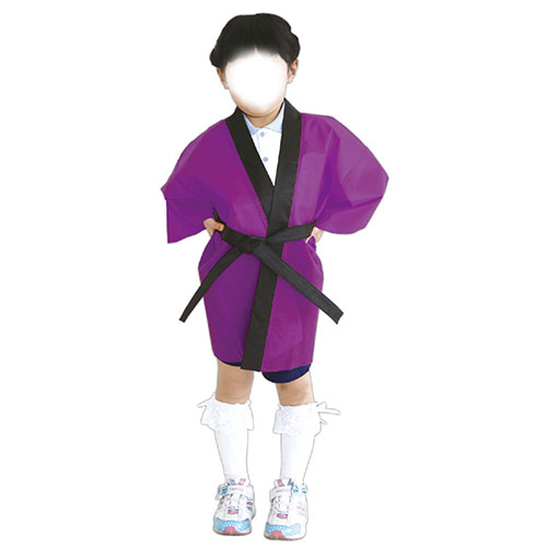 大人顔料プリント袖無し袢天 白地赤黒熨斗 D6534【お祭用品/祭用品/お祭り/祭り小物】【はっぴ・はんてん・半被・袢纏】