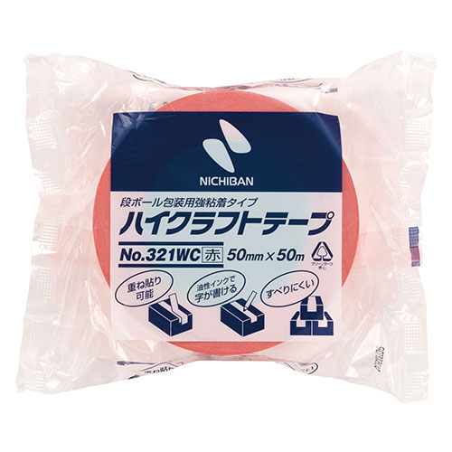 Craft Tape - ニチバン ハイクラフトテープ 321WC 赤 50×50 ASNNB-321WC1-50|雑貨・ホビー・インテリア 雑貨 雑貨品