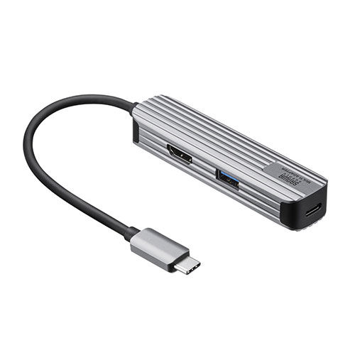 サンワサプライ USB Type-Cマルチ変換アダプタ(HDMI付) ASNUSB-3TCHP6S|パソコン パソコン周辺機器 その他パソコン用品