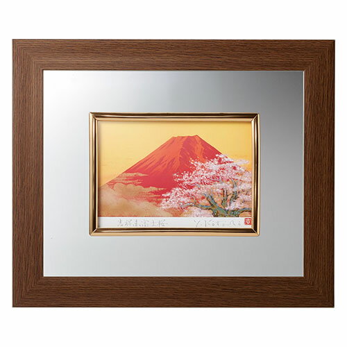 吉岡浩太郎グラス額 赤富士桜 ASNK50508515|雑貨・ホビー・インテリア 雑貨 雑貨品