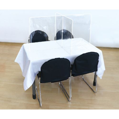 【5個セット】 ARTEC 飛沫防止十字型卓上パーテーション 長方形タイプ ASNATC51229X5|雑貨・ホビー・イ..