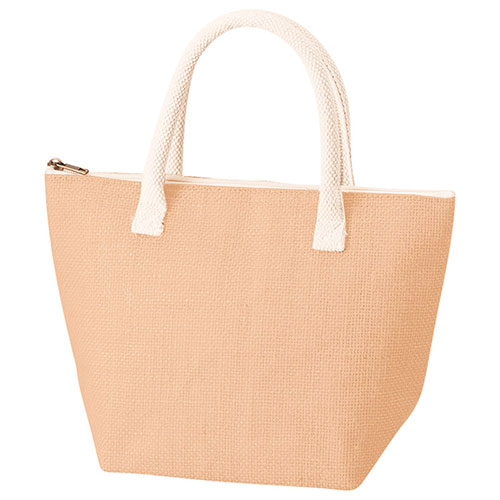 【5個セット】 ジュート保冷ランチトート ナチュラルベージュ ASN22457609X5|雑貨・ホビー・インテリア 雑貨 キャリングバック