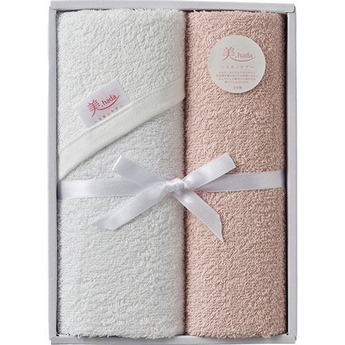 【5セット】 美.hada シルクプロテイン加工フェイスタオル&ハンドタオル ASNB9038109X5|雑貨・ホビー・インテリア 雑貨 タオル・バスタオル・フェイスタオル