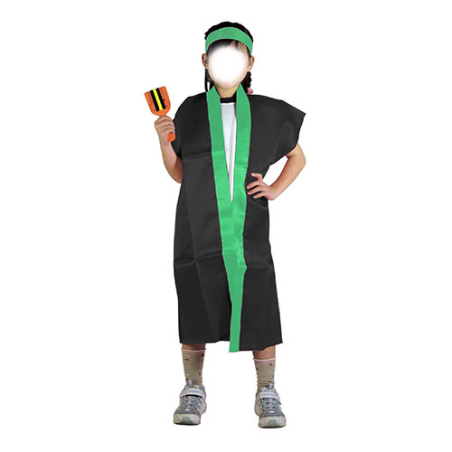 【10個セット】 ARTEC サテンロングハッピ黒(緑襟)S(ハチマキ付) ASNATC3266X10|雑貨・ホビー・インテリア 雑貨 雑貨品