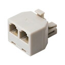 【5個セット】 MCO 分配アダプタ 6極4芯 回線用 白 ASNDA-42/WHX5|パソコン パソコン周辺機器 ケーブルアクセサリー