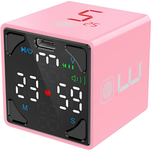 llano TickTime Cube 楽しく時間管理ができるポモドーロタイマー ピンク ASNTK1-Pi1|家電 キッチン家電 その他調理家電