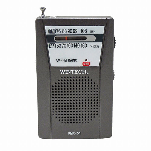 WINTECH AM/FMポータブルラジオ(縦型) ASNKMR-51|家電 情報家電 ラジオ