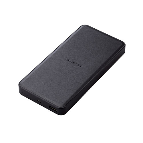 エレコム リン酸鉄モバイルバッテリー/12000mAh/USB Power Delivery/20W出力/USB-A出力1ポート/USB-C入出力1ポート/ブラック ASNDE-C39-12000BK|スマートフォン・タブレット・携帯電話 スマートフォン モバイルバッテリー