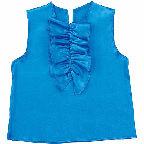 ARTEC ソフトサテンシャツ 前フリル ブルー ASNATC18326|雑貨・ホビー・インテリア キッズ・子供用品 衣装・コスチューム