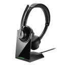 サンワサプライ Bluetoothステレオヘッドセット クレードル付き・デュアルマイク ASNMM-BTSH70BK|パソコン パソコン周辺機器 その他パソコン...