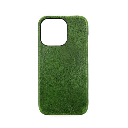 abbi SIGNATURE PIERROT LUX ピエロラックス イタリアンレザーバックカバー for iPhone 13 Pro グリーン ASNABS22317i13P|スマートフォン・タブレット・携帯電話 iPhone