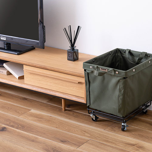 東谷 バスケットワゴン グリーン ASNMIP-78GR|雑貨・ホビー・インテリア インテリア 収納家具 [2]