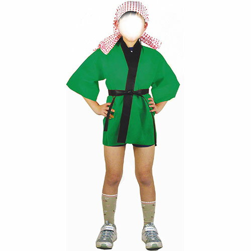 【20個セット】 ARTEC カラー不織布ハッピ 子供用 S 緑 ASNATC1299X20|雑貨・ホビー・インテリア 雑貨 雑貨品