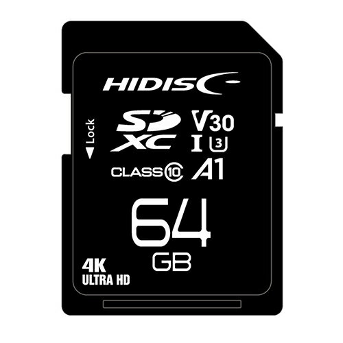 【5個セット】 HIDISC 超高速SDXCカード 64GB CLASS10 UHS-I Speed class3 A1対応 ASNHDSDX64GCL10V30X5|パソコン フラッシュメモリー SDメモリーカード・MMC