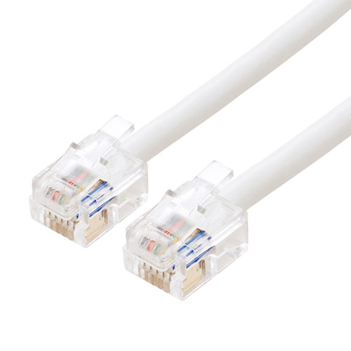 MCO 電話機コード 6極6芯 5m 白 ASNDC-605/WH|パソコン パソコン周辺機器 ケーブル