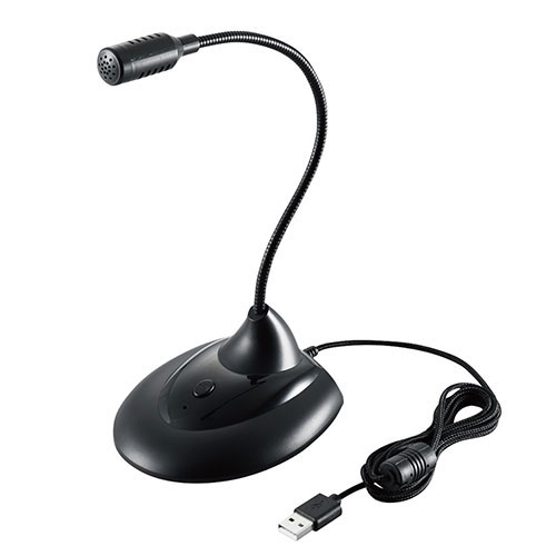 エレコム スタンドマイク フレキシブルアーム ミュートボタン USB LED表示 通話 ブラック WEB会議 PS4/5 Nintendo Switch ASNHS-MC07UBK|パソコン パソコン周辺機器