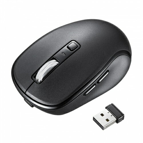 サンワサプライ 静音Bluetoothワイヤレスマウス(充電式・5ボタン) ASNMA-WBBS519BK|パソコン パソコン周辺機器 マウス