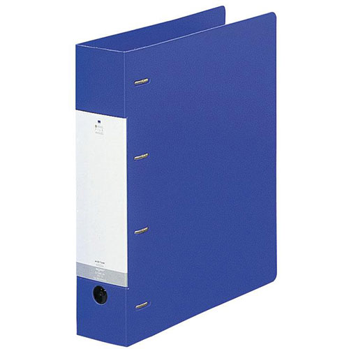 LIHIT LAB. リクエスト D型リングファイル A4S 4穴 ブルー ASNG1280-8-BL|雑貨・ホビー・インテリア 雑..