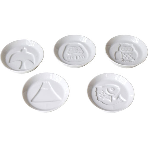 国産シルエットしょうゆ皿5柄組 ASNC6105636|雑貨・ホビー・インテリア キッチン雑貨 食器・カトラリー