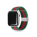 EGARDEN LOOP BAND for Apple Watch 45/44/42mm グリーン&レッド ASNEGD23119AW|スマートフォン・タブレット・携帯電話 iPhone Apple Watch用アクセサリ