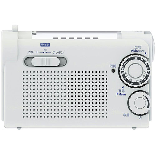 WINTECH 手回し充電ラジオライト ASNKDR-108W|家電 情報家電 ラジオ
